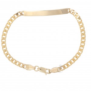 Βραχιόλι ταυτότητα μασίφ χρυσή 14K BR0253